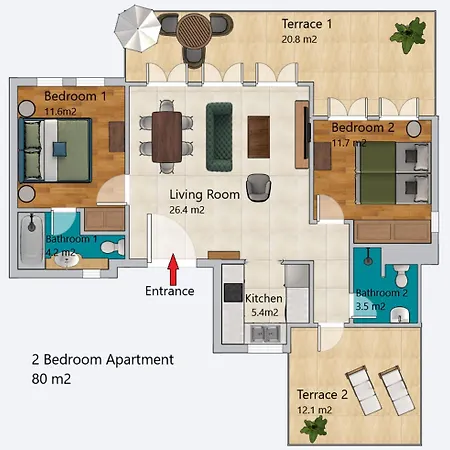 Aphrodite Premium Ii דירה *